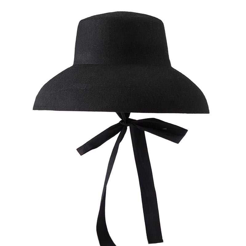 Retro Style Pure Wool Hat Wide - Fedora Hat Wool 评论和价格