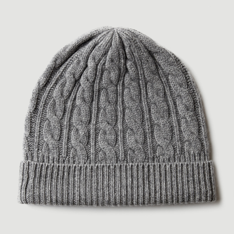 100% Pure Cashmere Knit Beanie - Beanie Cuffed Knit 评论和价格