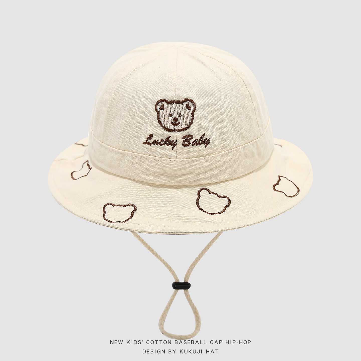 2026 Cute Cartoon Bear Baby Bu - Bucket Hat Cotton 评论和价格