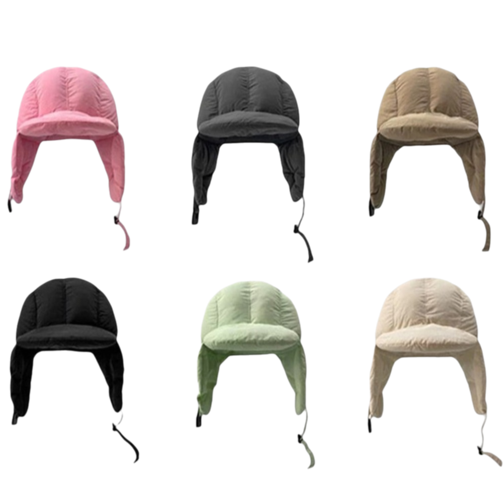Solid Color Padded Bomber Hats - Trapper Hat Ear Flap 评论和价格