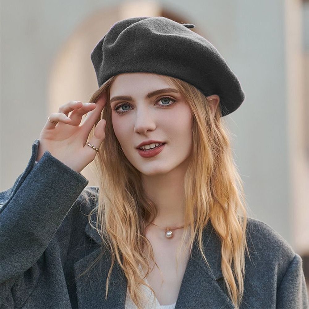 Fashion Warm Winter Wool Beret - Beret French Wool 评论和价格