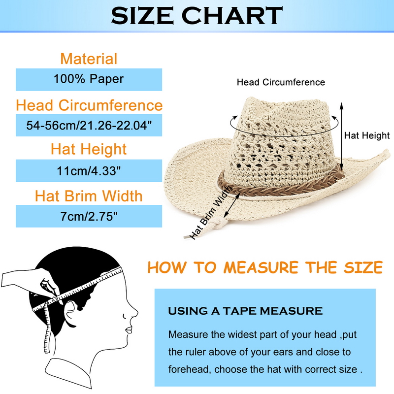 GEMVIE Child Summer Cowboy Hat - Cowboy Hat Straw 评论和价格
