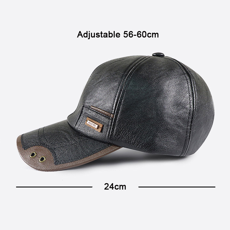Retro PU Leather Baseball Cap  - Baseball Cap Structured 评论和价格