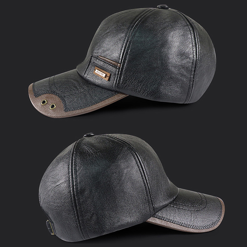 Retro PU Leather Baseball Cap  - Baseball Cap Structured 评论和价格