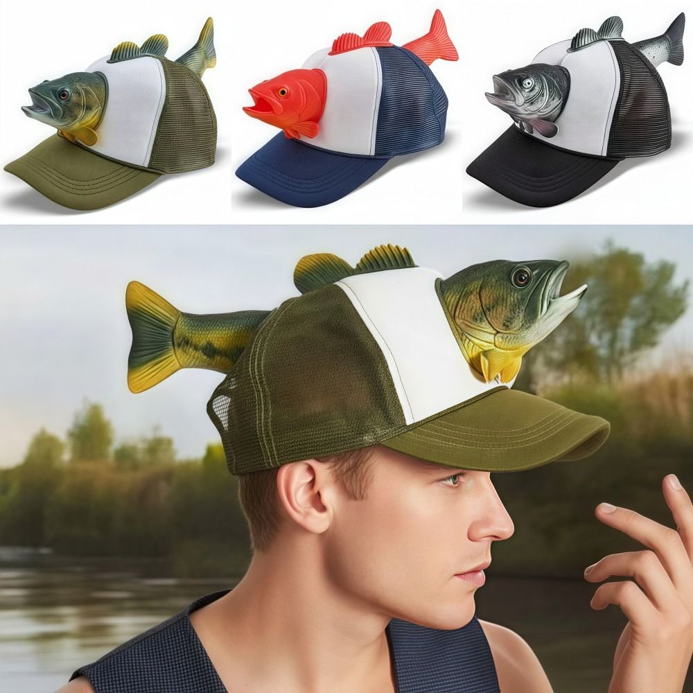 Funny 3D Fish Animal Trucker H - Trucker Cap Mesh 评论和价格