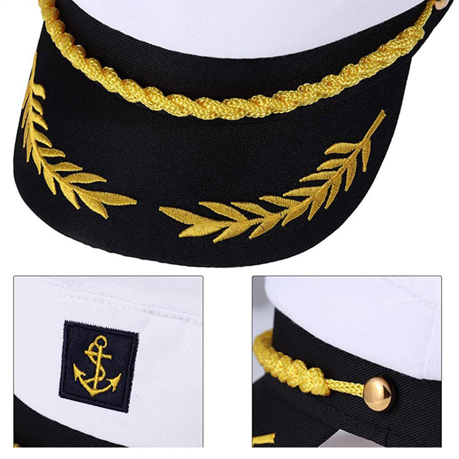 Adult Yacht-Sailor Captain Hat - Snapback Hat Flat 评论和价格
