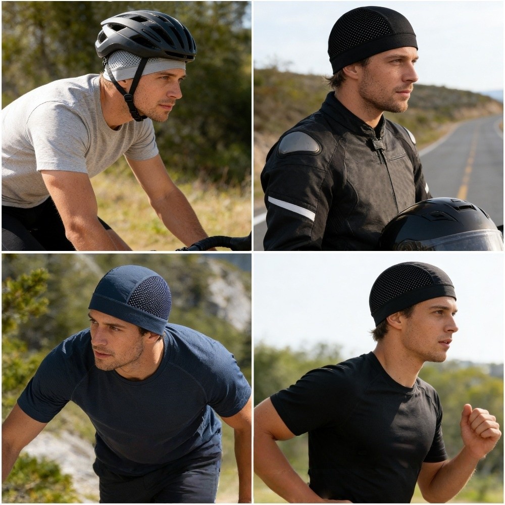 Casual Thin Mesh Skull Beanie  - Skull Cap Helmet Liner 评论和价格