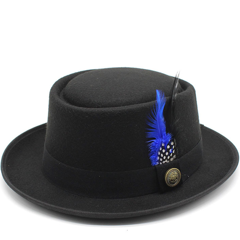 Vintage Pork Pie Hat Men Wide  - Fedora Hat Wool 评论和价格