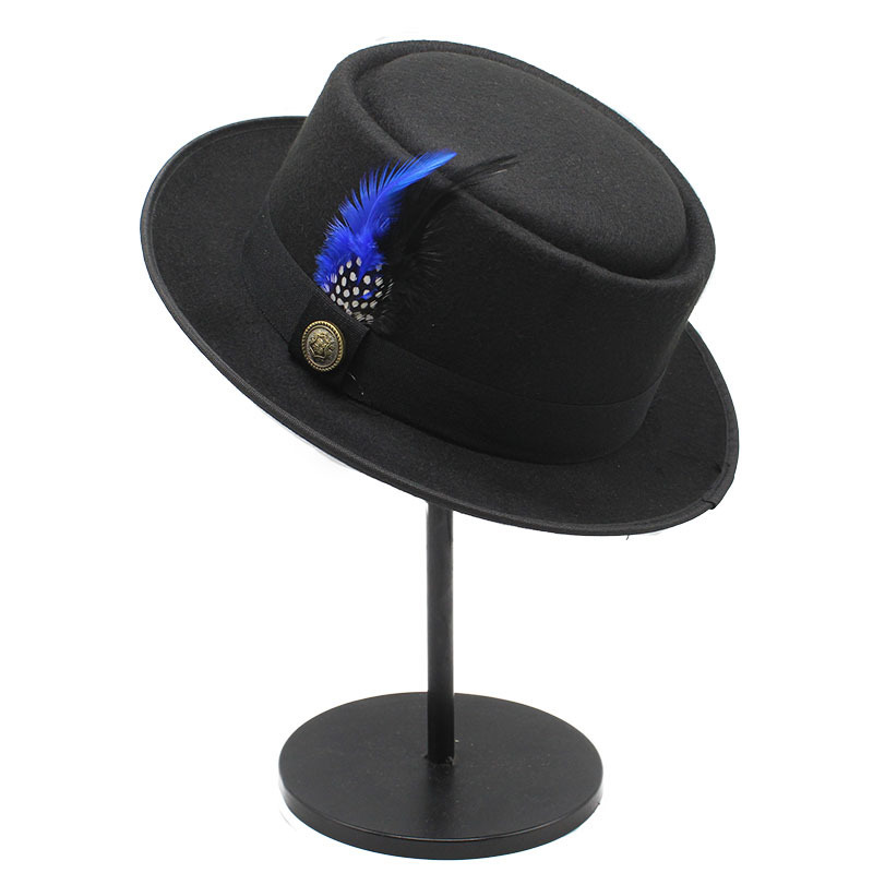 Vintage Pork Pie Hat Men Wide  - Fedora Hat Wool 评论和价格
