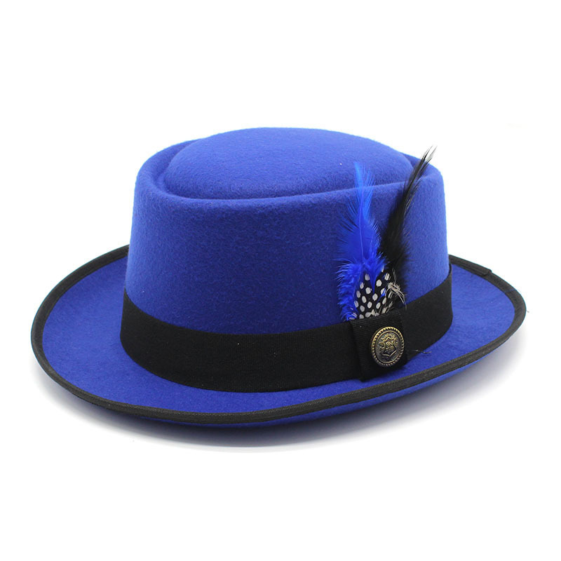 Vintage Pork Pie Hat Men Wide  - Fedora Hat Wool 评论和价格