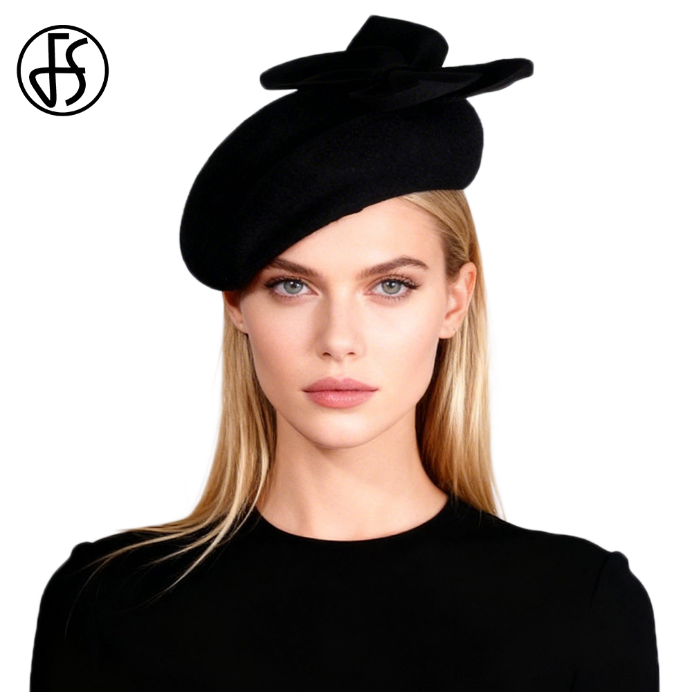 FS Black White Wool French Ber - Beret French Wool 评论和价格