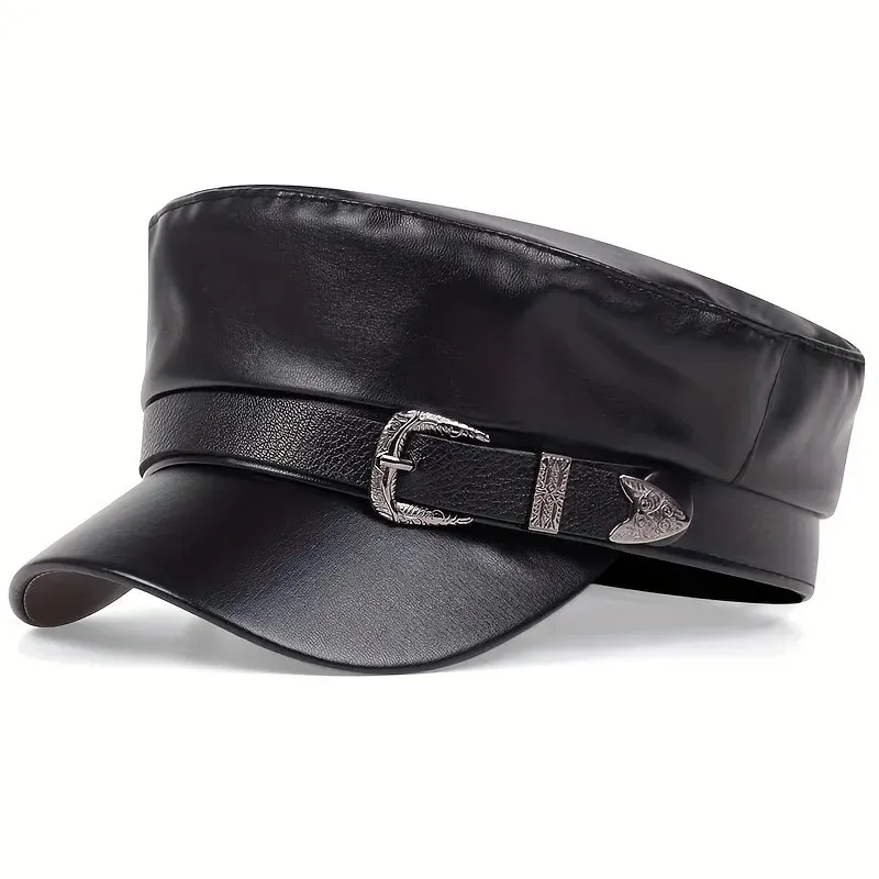Fashion Women Large Belt Buckl - Snapback Hat Flat 评论和价格