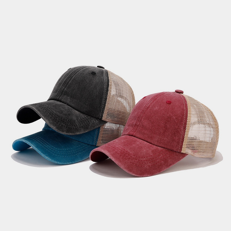 Vintage Washed Denim Mesh Back - Trucker Cap Mesh 评论和价格