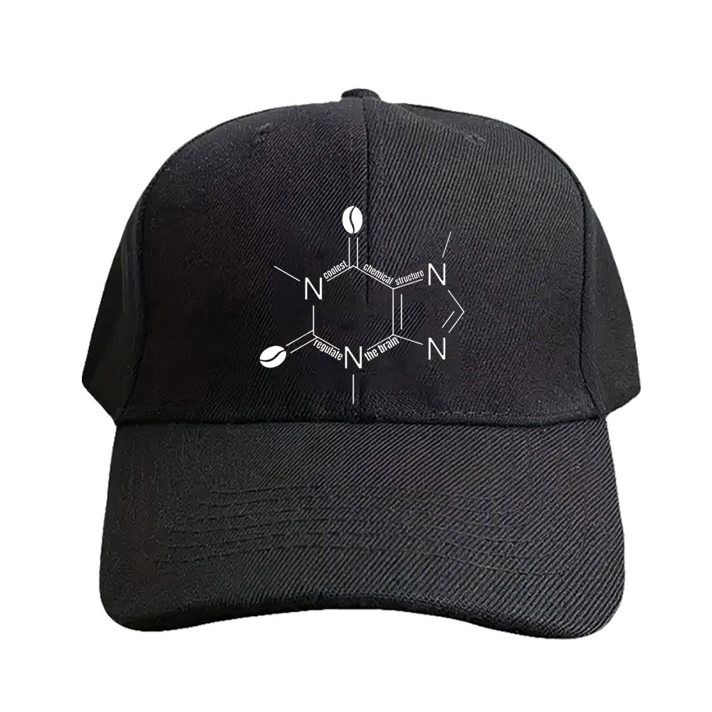 cute black caffeine chemical s - Baseball Cap Structured 评论和价格