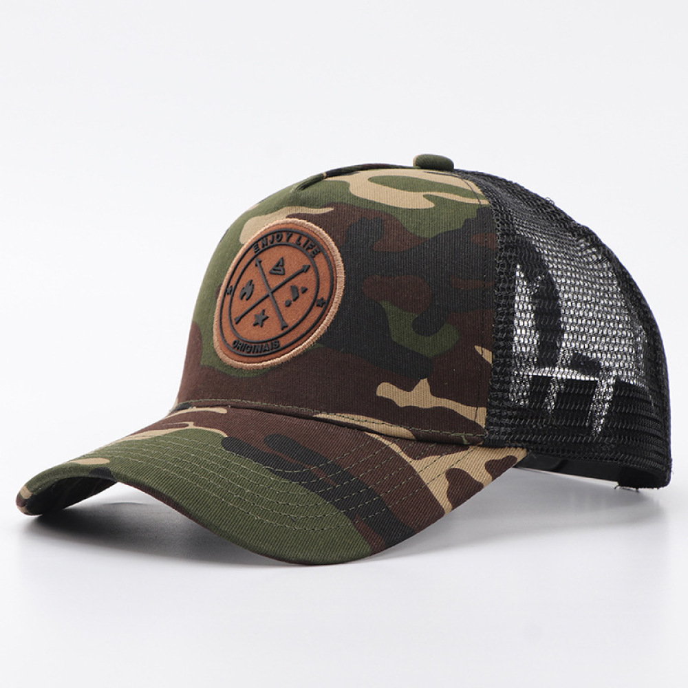 Casual Camo Patchwork Mesh Cap - Trucker Cap Mesh 评论和价格