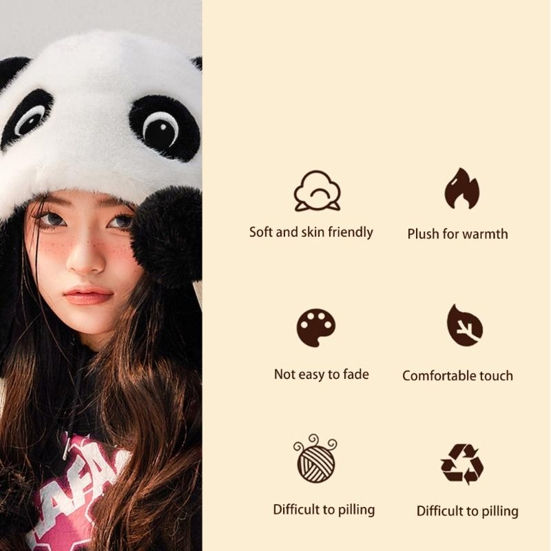 Panda Ear Hat Panda Earflap Ha - Trapper Hat Ear Flap 评论和价格