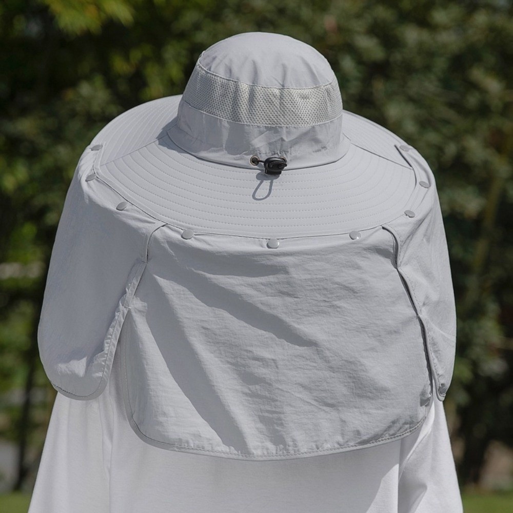 Simple Cloth Men Sun Hat Neck  - Bucket Hat Cotton 评论和价格