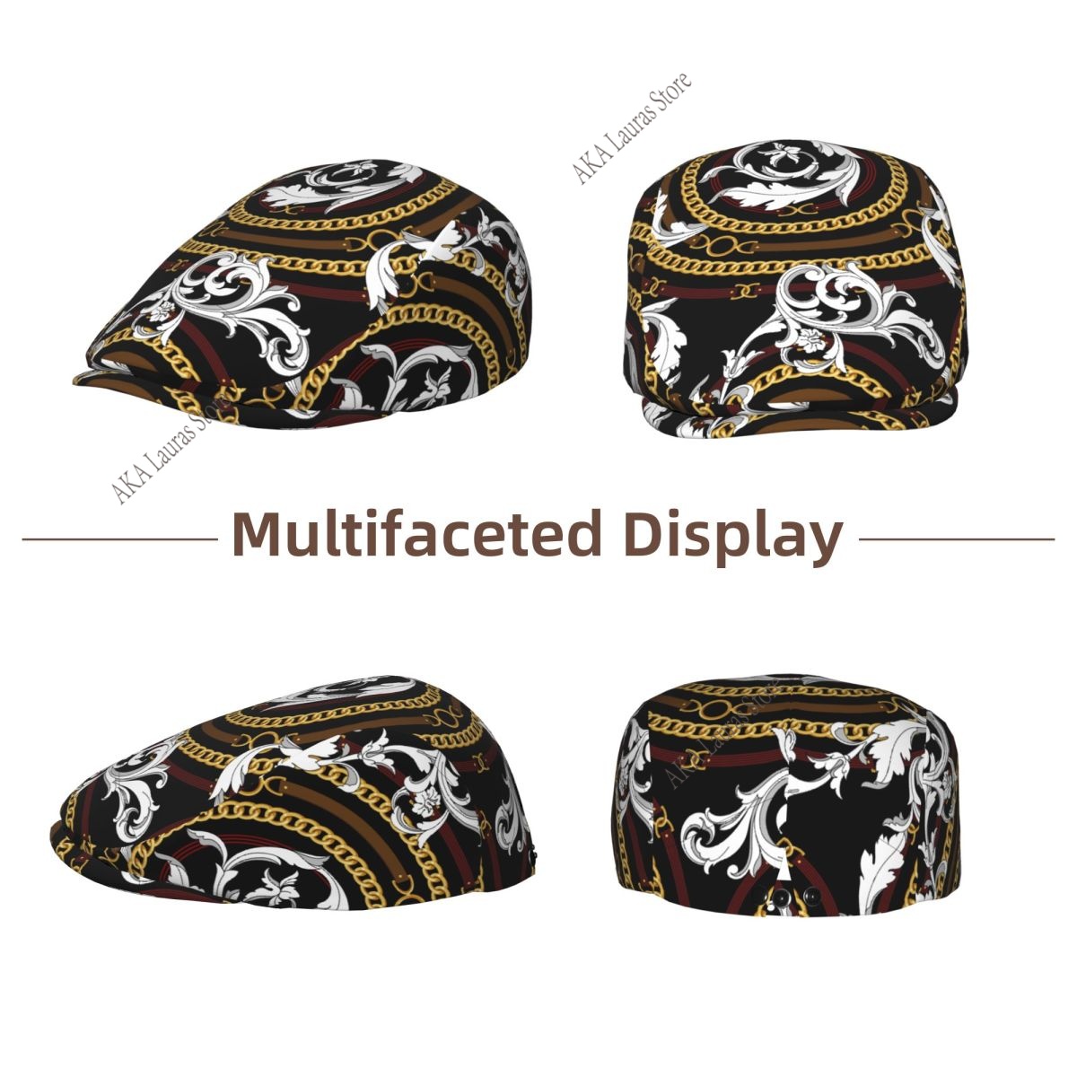 Newsboy Cap Gold Baroque Vinta - Newsboy Cap Ivy 评论和价格