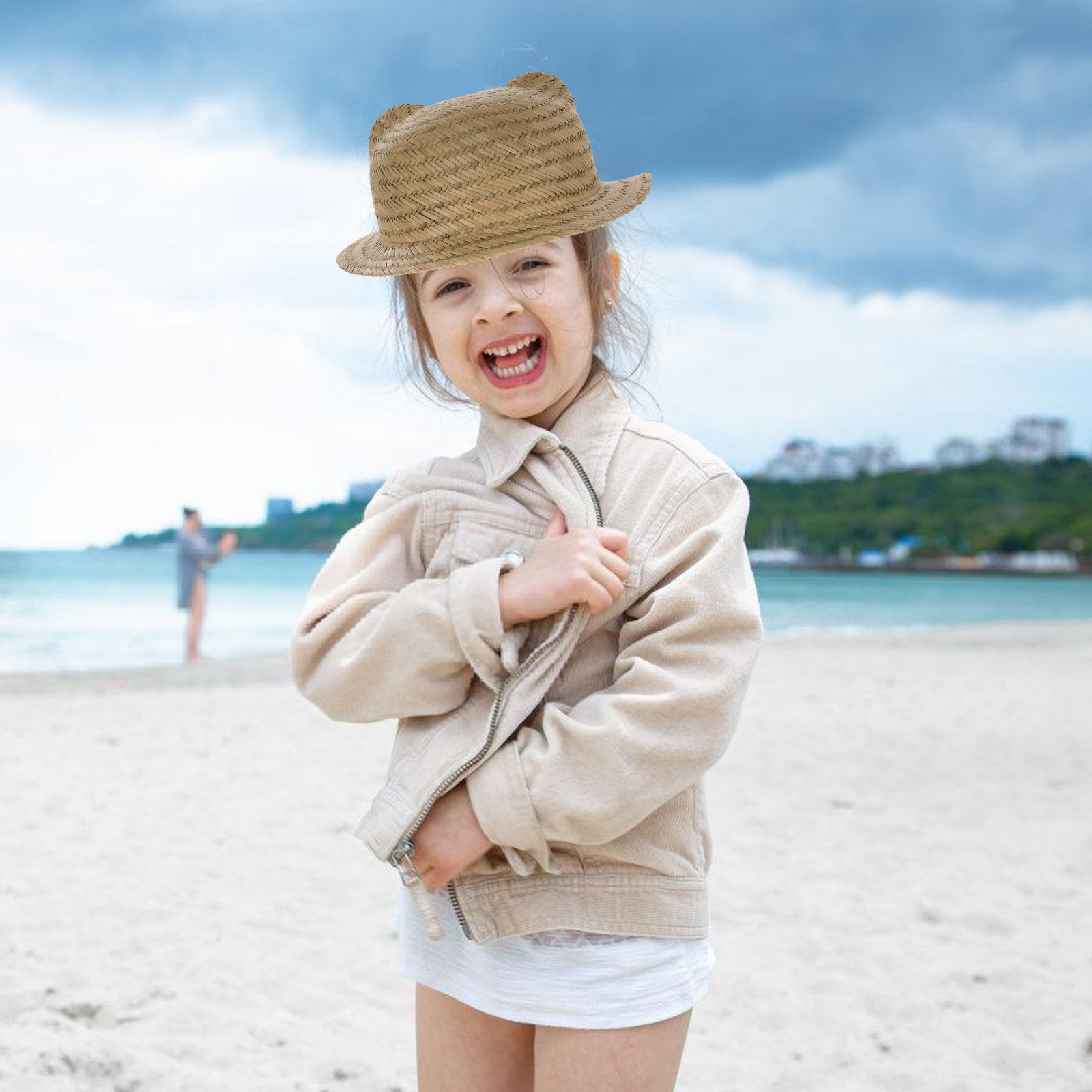 Kids Straw Sun Hat Wide Brim W - Sun Hat Wide Brim 评论和价格