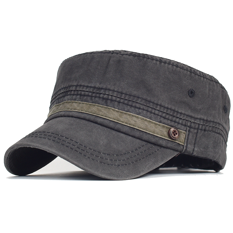 Washed Cotton Cap Men Casual U - Snapback Hat Flat 评论和价格