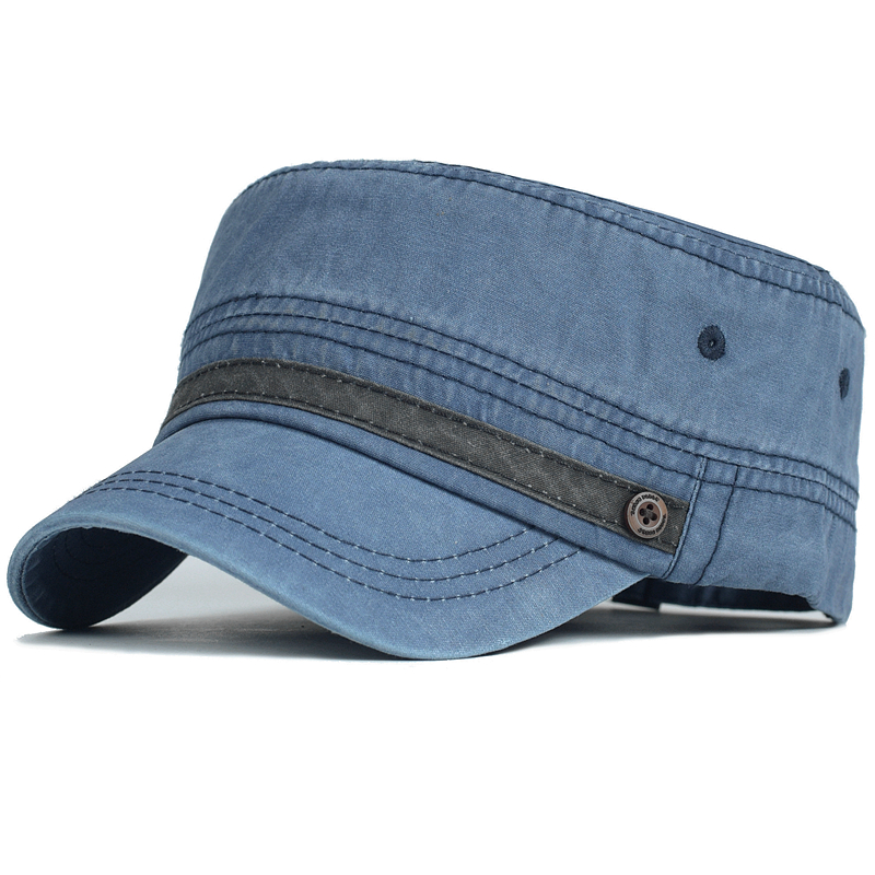 Washed Cotton Cap Men Casual U - Snapback Hat Flat 评论和价格