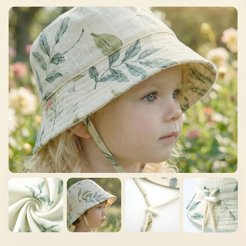 Muslin Baby Summer Hat Adjusta - Bucket Hat Cotton 评论和价格