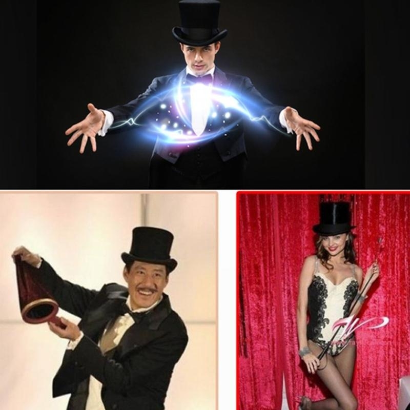 Retro Top Hat Magician Costume - Fedora Hat Wool 评论和价格
