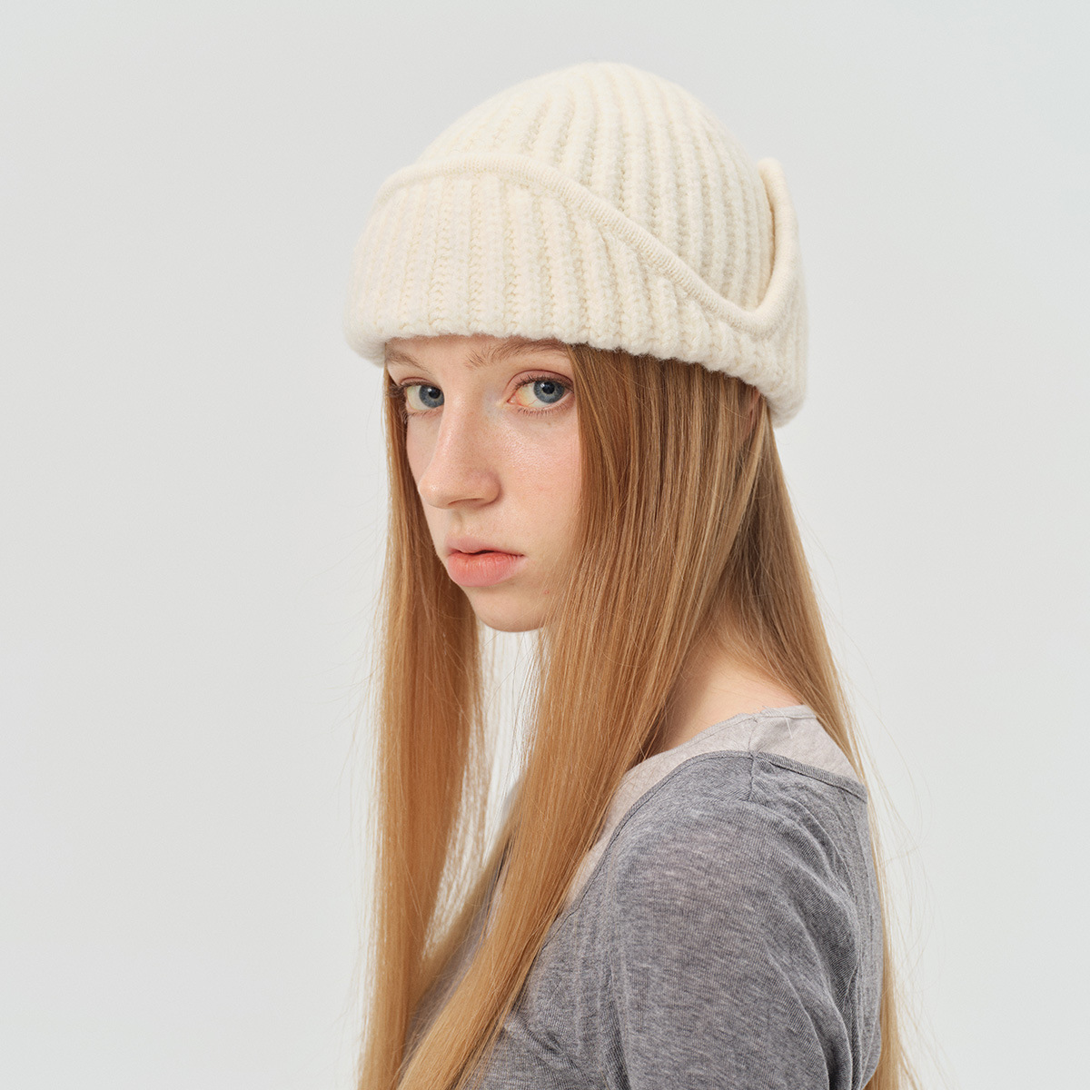 23% Wool Blend Solid Color Pil - Winter Trapper Hat 评论和价格