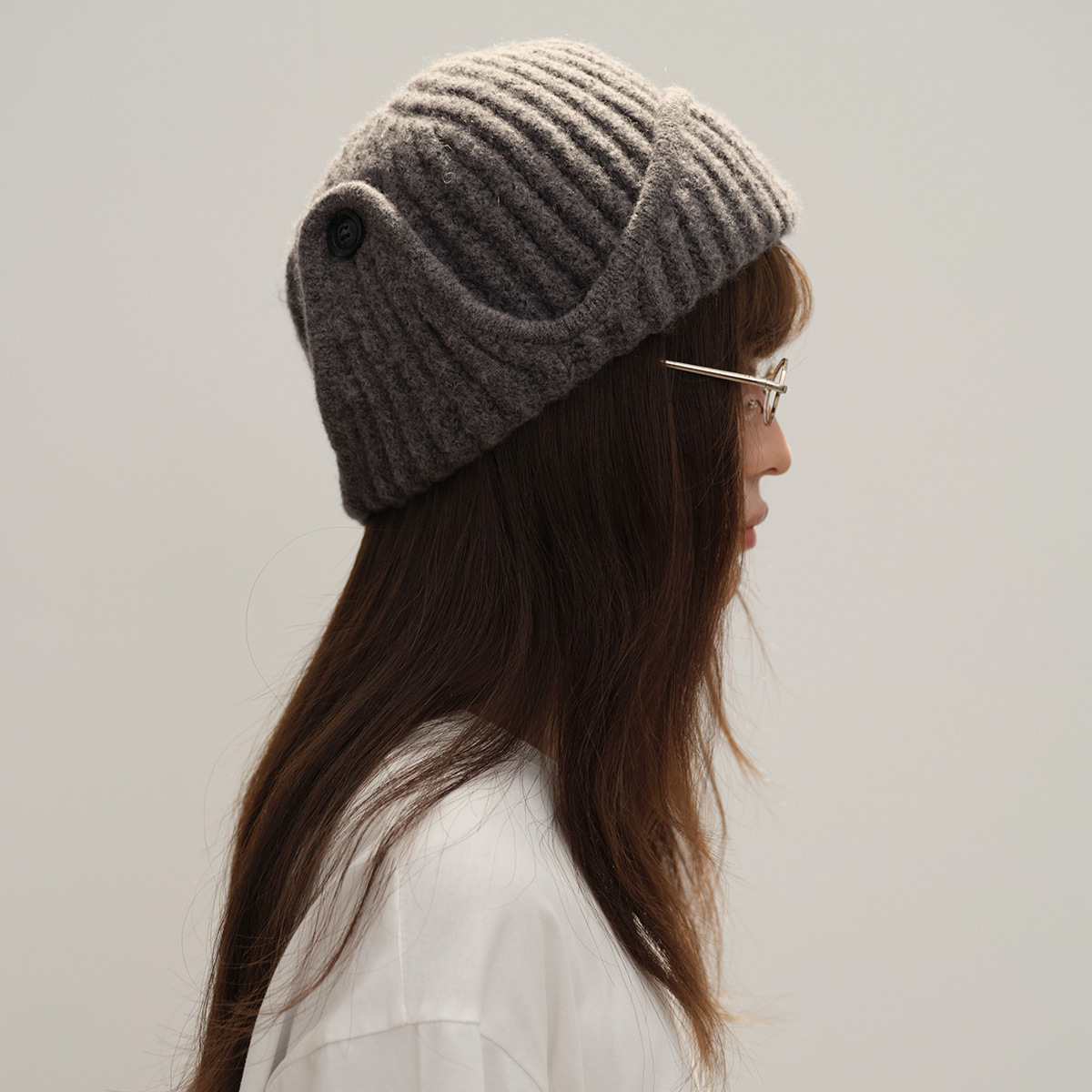 23% Wool Blend Solid Color Pil - Winter Trapper Hat 评论和价格