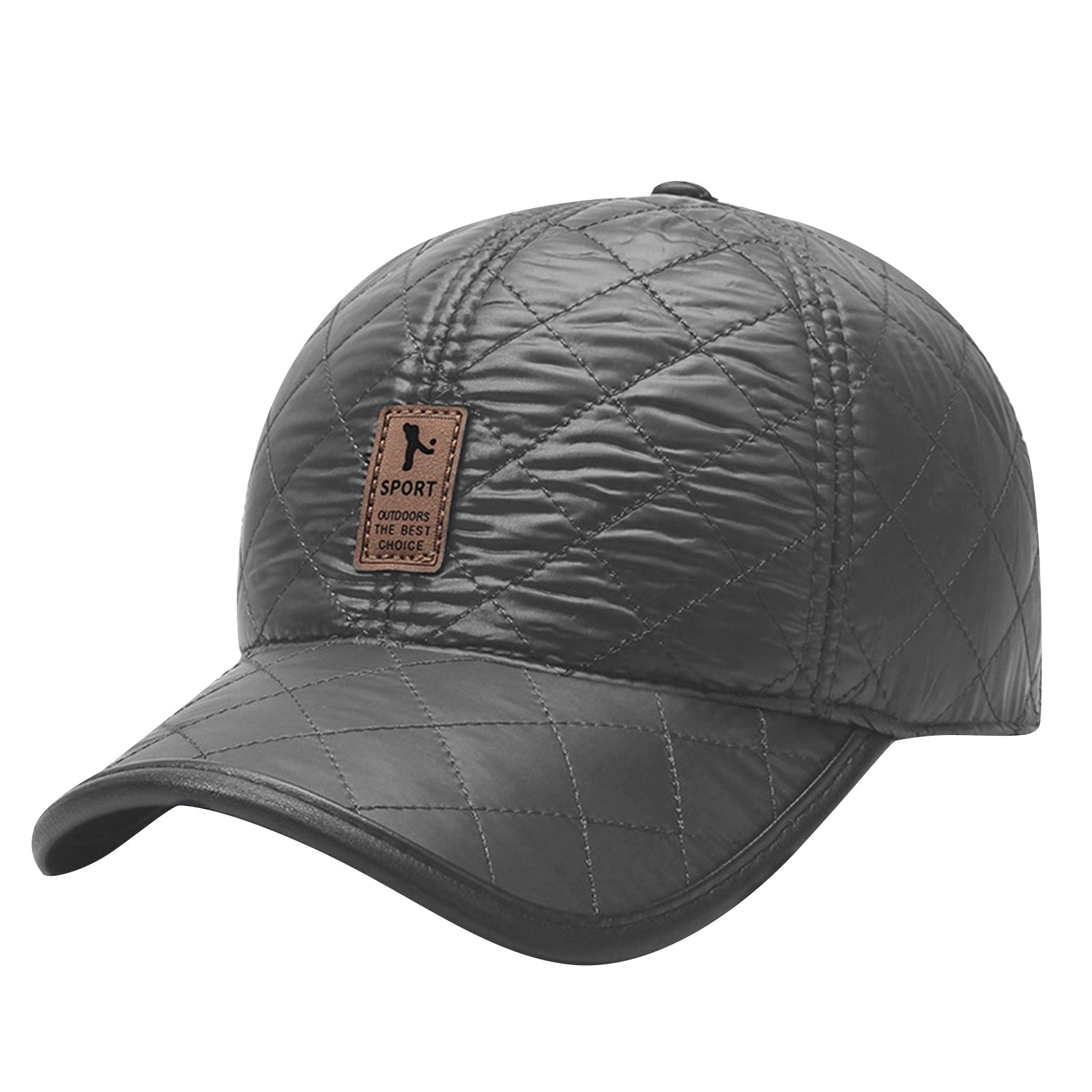 Winter Men PU Baseball Cap War - Winter Trapper Hat 评论和价格
