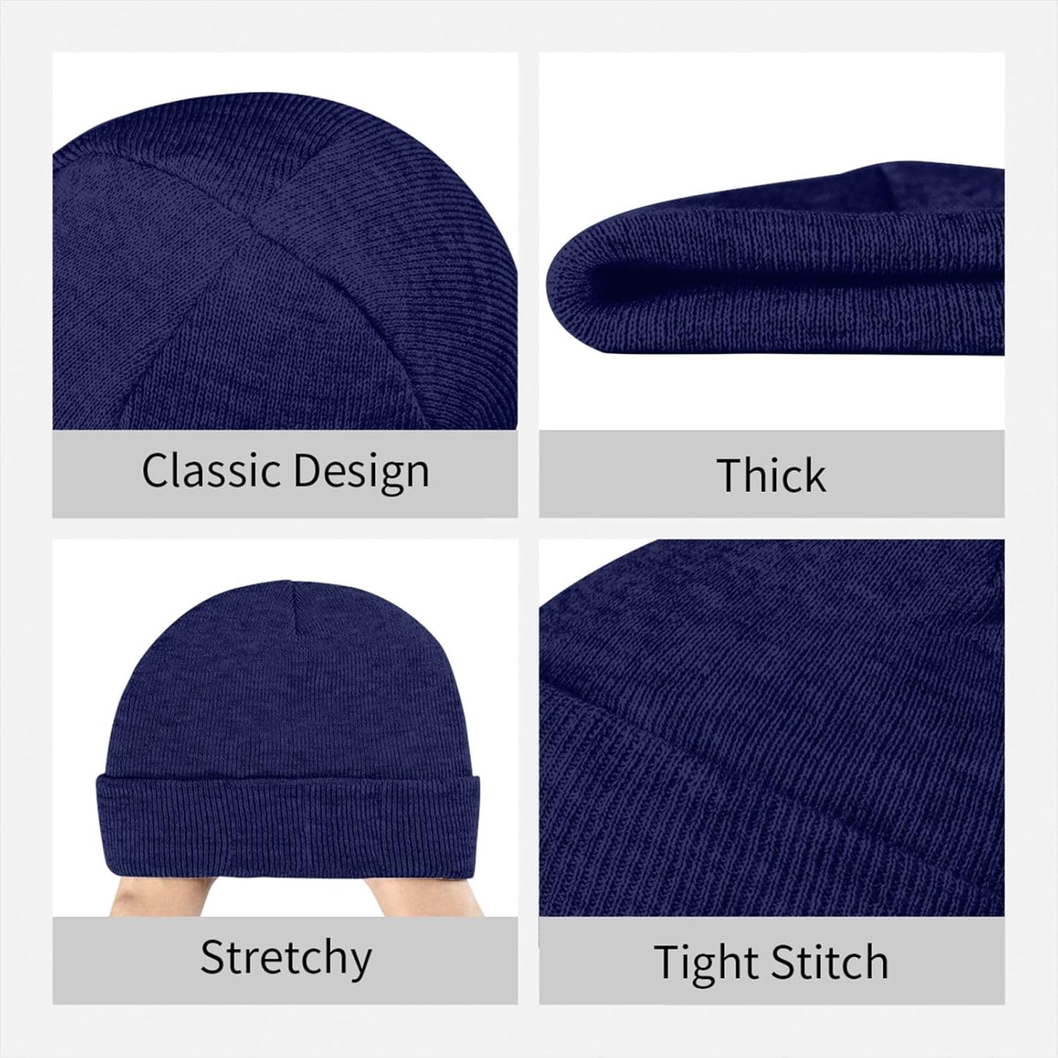 There is Always Something to B - Beanie Cuffed Knit 评论和价格