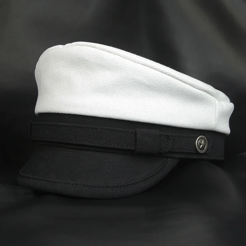 Women Navy Sailor Cap Fashion  - Snapback Hat Flat 评论和价格