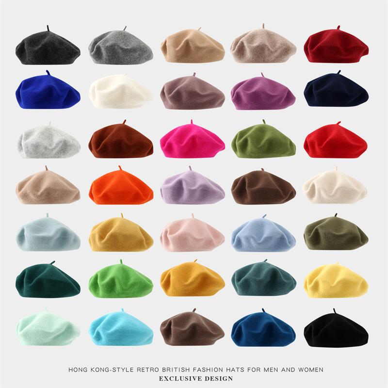 Big Size Beret Women  Large Be - Beret French Wool 评论和价格