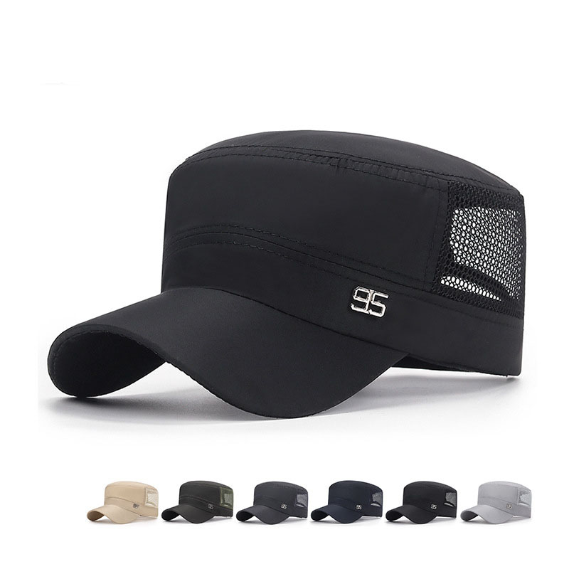 military cap flat top hat men' - Snapback Hat Flat 评论和价格