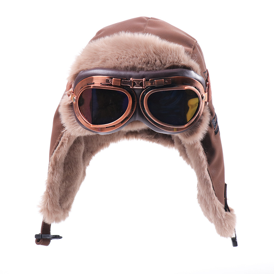 Men Women Vintage Harley Pilot - Trapper Hat Ear Flap 评论和价格