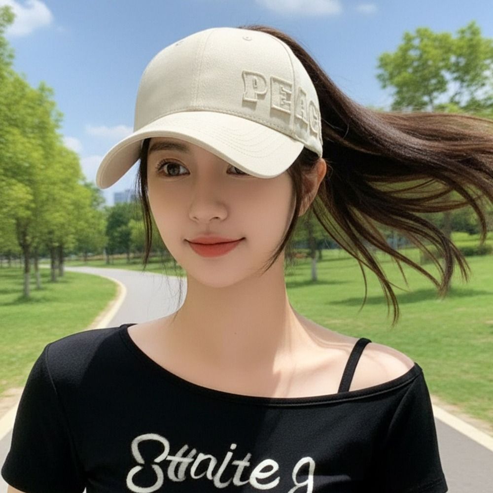 Fashion PEACE Embroidery Ponyt - Baseball Cap Structured 评论和价格