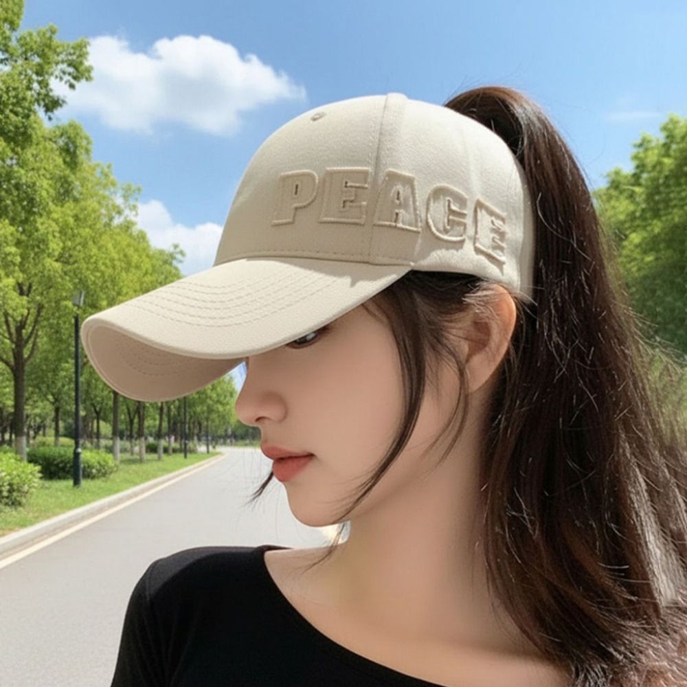 Fashion PEACE Embroidery Ponyt - Baseball Cap Structured 评论和价格