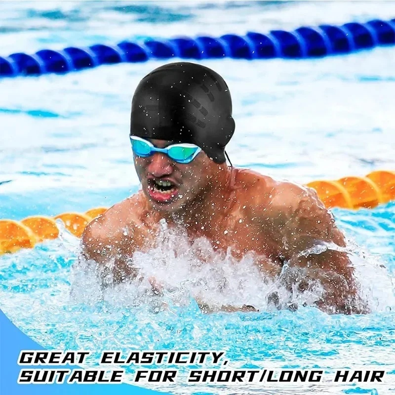 Silicone Swimming Cap for Men  - Swim Hat Silicone 评论和价格