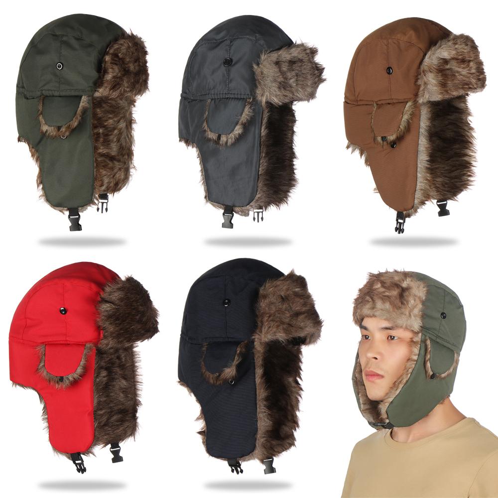 Warm Winter Fur Earflap Ski Ha - Trapper Hat Ear Flap 评论和价格