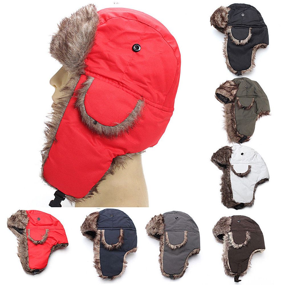 Warm Winter Fur Earflap Ski Ha - Trapper Hat Ear Flap 评论和价格