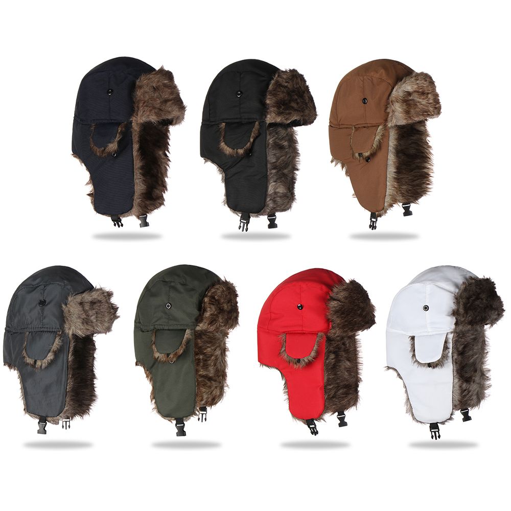 Warm Winter Fur Earflap Ski Ha - Trapper Hat Ear Flap 评论和价格