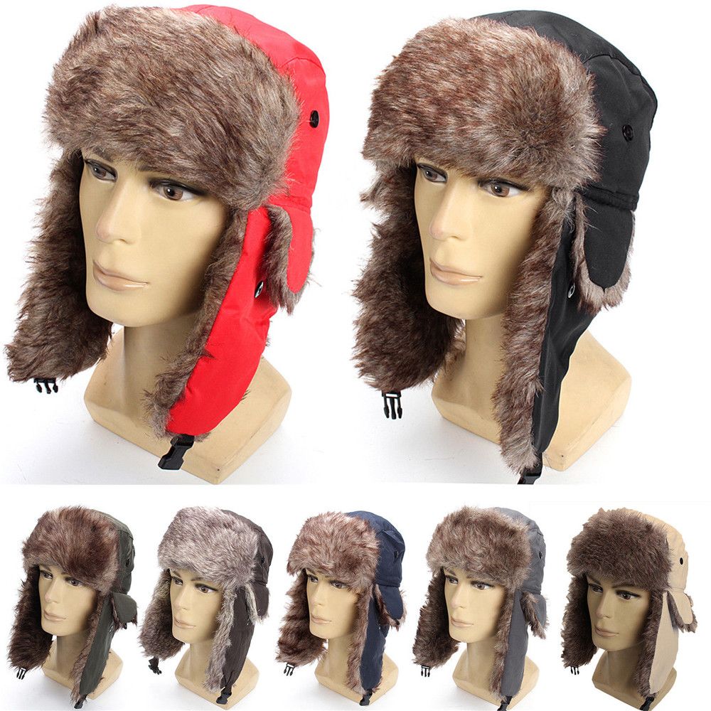 Warm Winter Fur Earflap Ski Ha - Trapper Hat Ear Flap 评论和价格