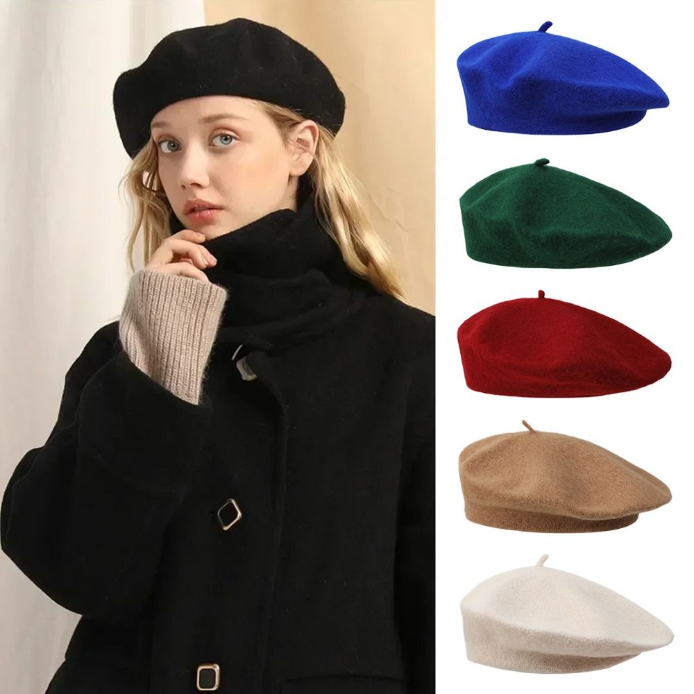 Fashion Warm Winter Wool Beret - Beret French Wool 评论和价格
