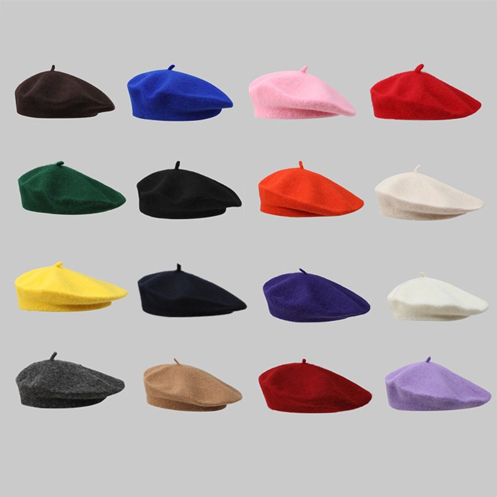 Fashion Warm Winter Wool Beret - Beret French Wool 评论和价格