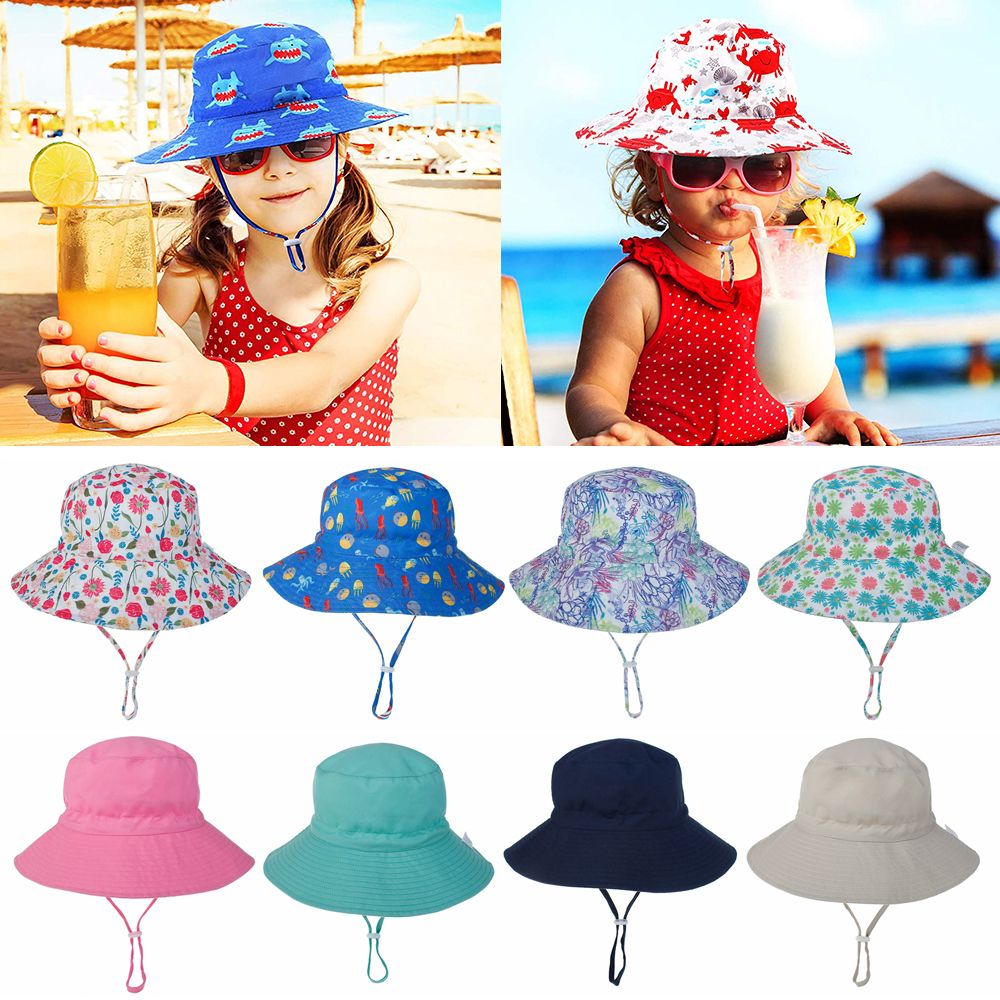 Summer Boys Girls Neck Ear Cov - Sun Hat Wide Brim 评论和价格