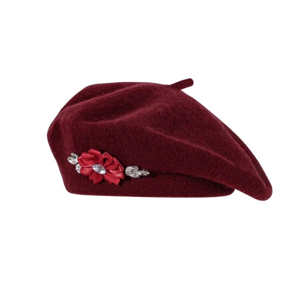 Vintage Solid Color Wool Beret - Beret French Wool 评论和价格