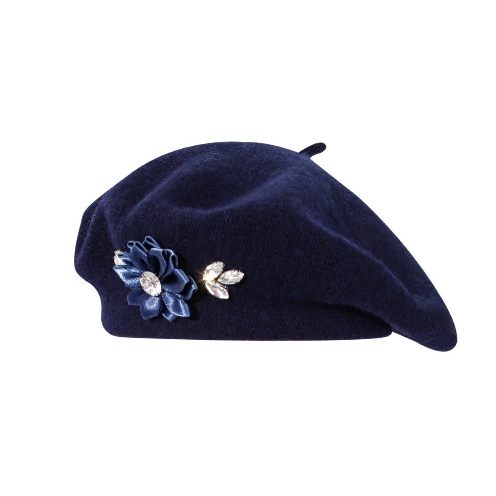 Vintage Solid Color Wool Beret - Beret French Wool 评论和价格