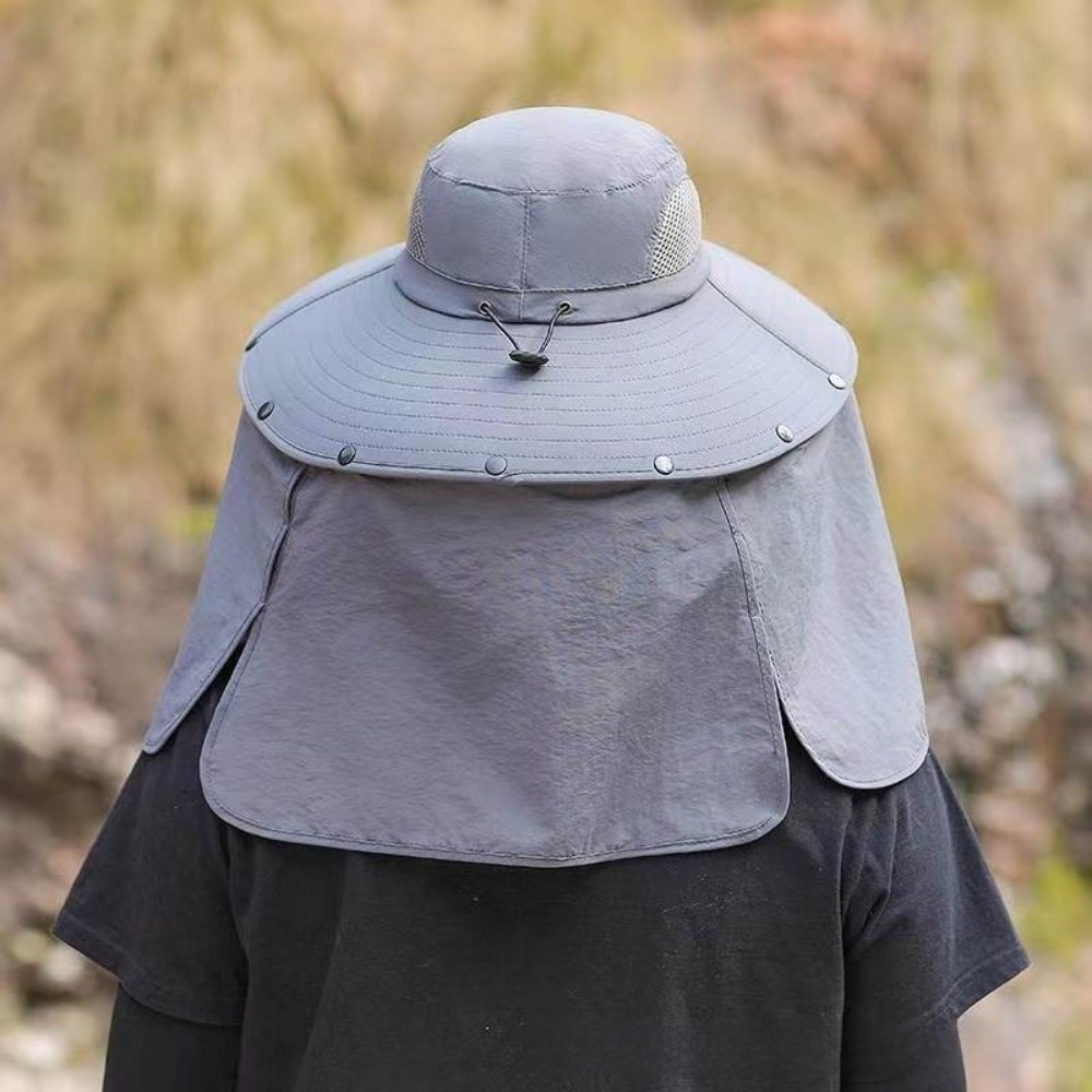 Removable Cloth Men Sun Hat Bi - Bucket Hat Cotton 评论和价格