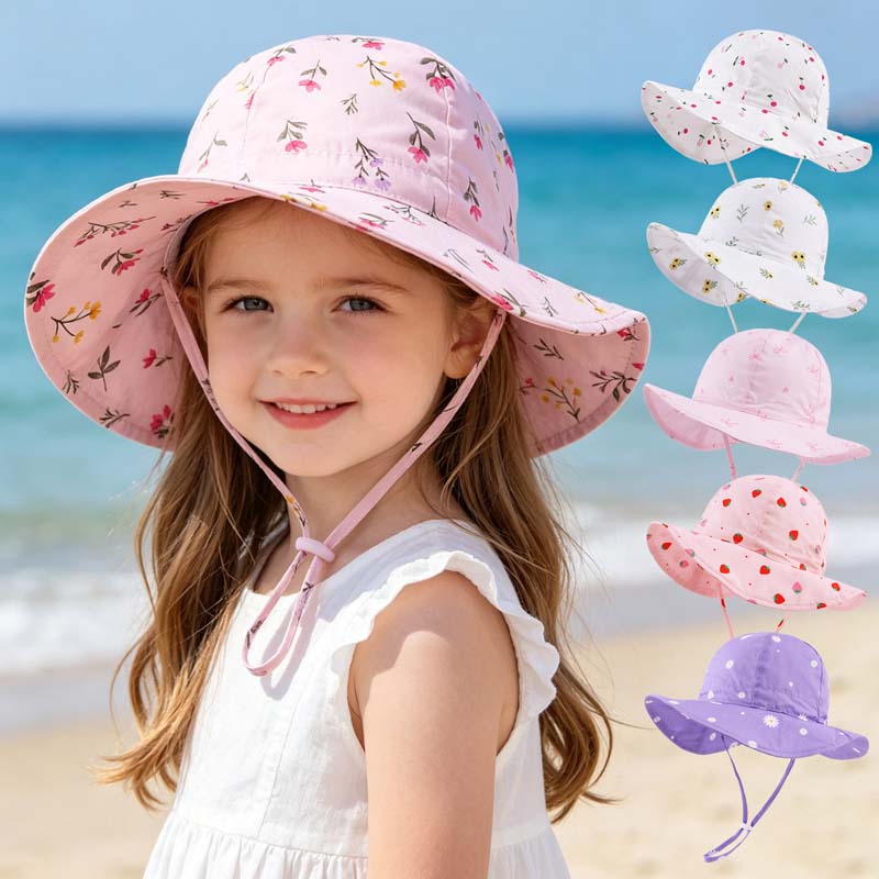 2026 Kids Girl Hats Summer Pri - Bucket Hat Cotton 评论和价格