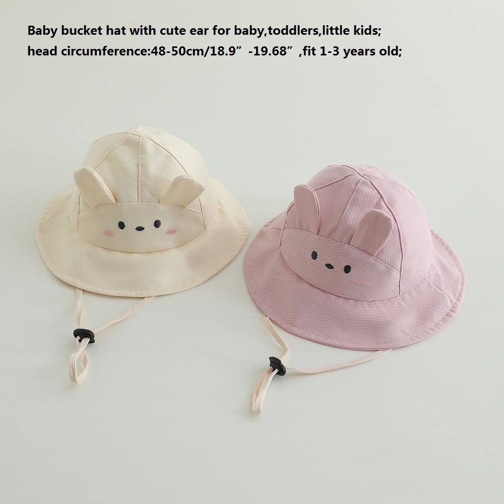 Baby Girls Sun Hat 48-50cm Cot - Bucket Hat Cotton 评论和价格